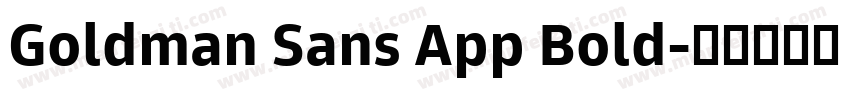 Goldman Sans App Bold字体转换